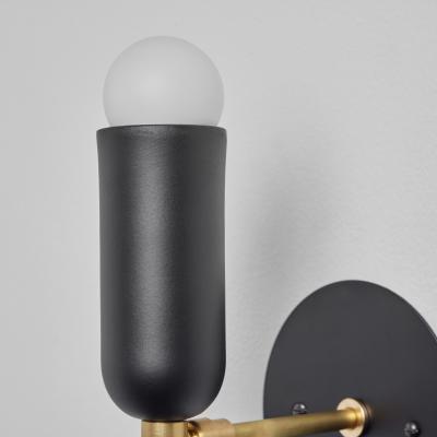 Alvaro Benitez Pair of Lulu Sconces in Black Brass by Alvaro Benitez