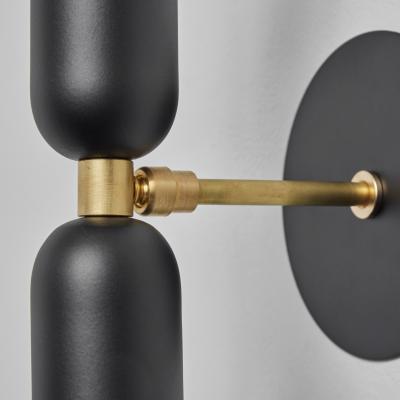 Alvaro Benitez Pair of Lulu Sconces in Black Brass by Alvaro Benitez