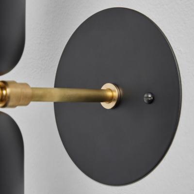 Alvaro Benitez Pair of Lulu Sconces in Black Brass by Alvaro Benitez