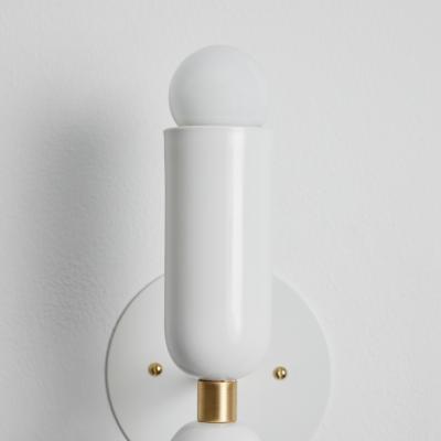 Alvaro Benitez Pair of Lulu Sconces in White Brass by Alvaro Benitez
