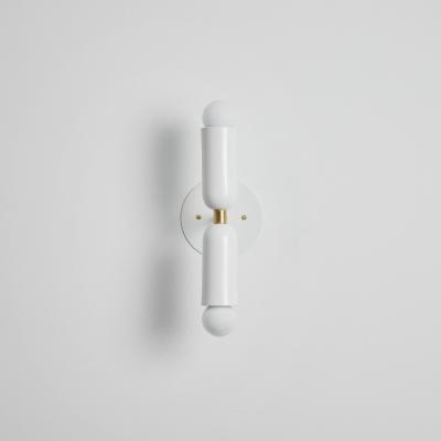 Alvaro Benitez Pair of Lulu Sconces in White Brass by Alvaro Benitez