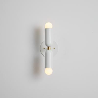 Alvaro Benitez Pair of Lulu Sconces in White Brass by Alvaro Benitez