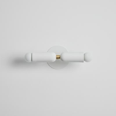 Alvaro Benitez Pair of Lulu Sconces in White Brass by Alvaro Benitez