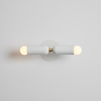 Alvaro Benitez Pair of Lulu Sconces in White Brass by Alvaro Benitez