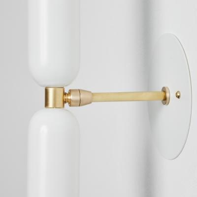 Alvaro Benitez Pair of Lulu Sconces in White Brass by Alvaro Benitez
