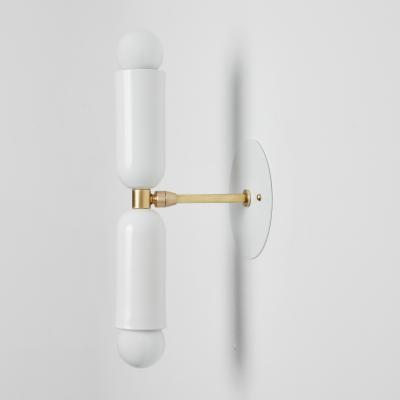 Alvaro Benitez Pair of Lulu Sconces in White Brass by Alvaro Benitez