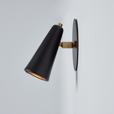 Alvaro Benitez Pair of Lupita Sconces in Black Brass by Alvaro Benitez