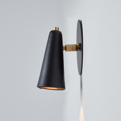 Alvaro Benitez Pair of Lupita Sconces in Black Brass by Alvaro Benitez