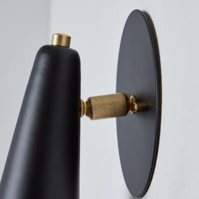 Alvaro Benitez Pair of Lupita Sconces in Black Brass by Alvaro Benitez