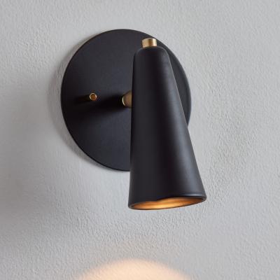Alvaro Benitez Pair of Lupita Sconces in Black Brass by Alvaro Benitez