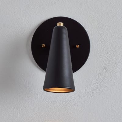 Alvaro Benitez Pair of Lupita Sconces in Black Brass by Alvaro Benitez