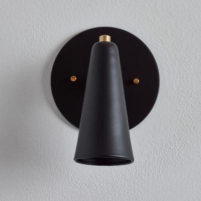 Alvaro Benitez Pair of Lupita Sconces in Black Brass by Alvaro Benitez