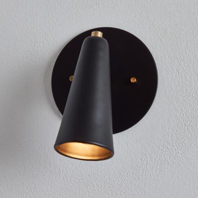 Alvaro Benitez Pair of Lupita Sconces in Black Brass by Alvaro Benitez