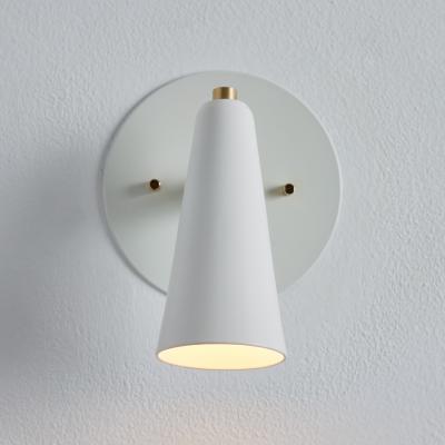 Alvaro Benitez Pair of Lupita Sconces in White Brass by Alvaro Benitez