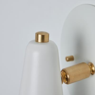 Alvaro Benitez Pair of Lupita Sconces in White Brass by Alvaro Benitez