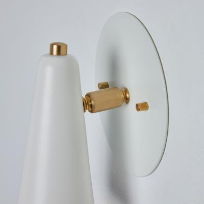 Alvaro Benitez Pair of Lupita Sconces in White Brass by Alvaro Benitez