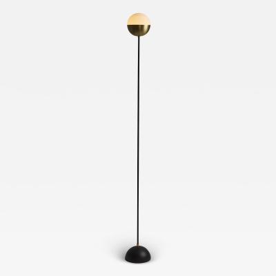 Alvaro Benitez Petite KOKO Floor Lamp in Opaline Glass Brass by Alvaro Benitez