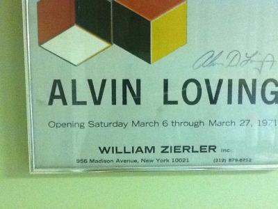 Alvin Loving Rare Signed Alvin Loving Poster Exhibition at William Zierler Gallery