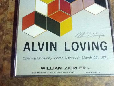 Alvin Loving Rare Signed Alvin Loving Poster Exhibition at William Zierler Gallery