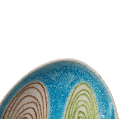 Alvino Bagni Alvino Bagni Raymor Bowl Ceramic Abstract Blue Green Brown Signed