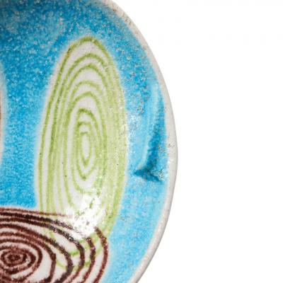 Alvino Bagni Alvino Bagni Raymor Bowl Ceramic Abstract Blue Green Brown Signed