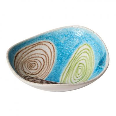 Alvino Bagni Alvino Bagni Raymor Bowl Ceramic Abstract Blue Green Brown Signed