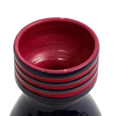 Alvino Bagni Alvino Bagni Vase Ceramic Blue Pink Signed