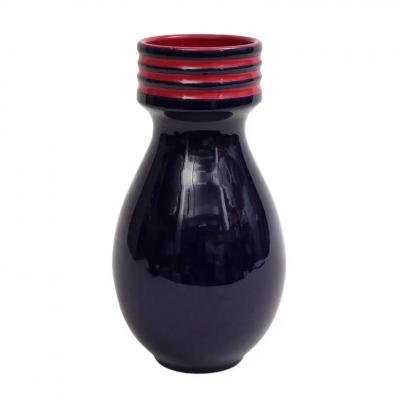 Alvino Bagni Alvino Bagni Vase Ceramic Blue Pink Signed