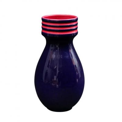 Alvino Bagni Alvino Bagni Vase Ceramic Blue Pink Signed