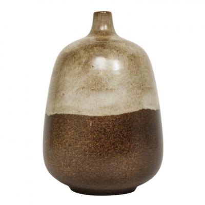 Alvino Bagni Alvino Bagni for Raymor Vase Ceramic Brown Beige Earth Tones Signed