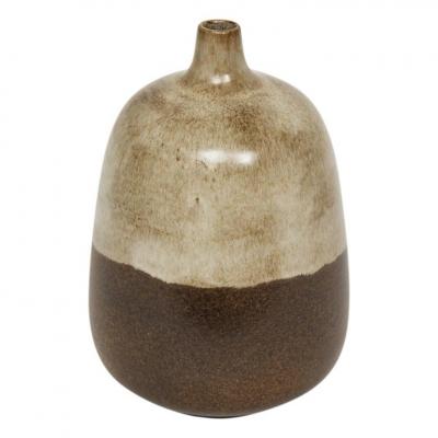 Alvino Bagni Alvino Bagni for Raymor Vase Ceramic Brown Beige Earth Tones Signed