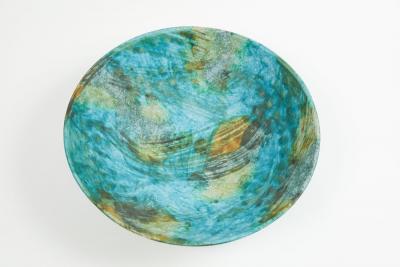 Alvino Bagni NW 46 colorful sea garden bowl by Alvino Bagni for Raymor