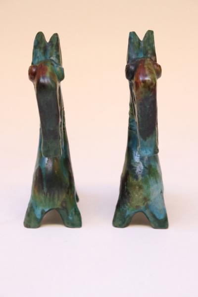 Alvino Bagni Pair of Italian Modernist Sea Garden Ceramic Horses by Alvino Bagni for Raymor