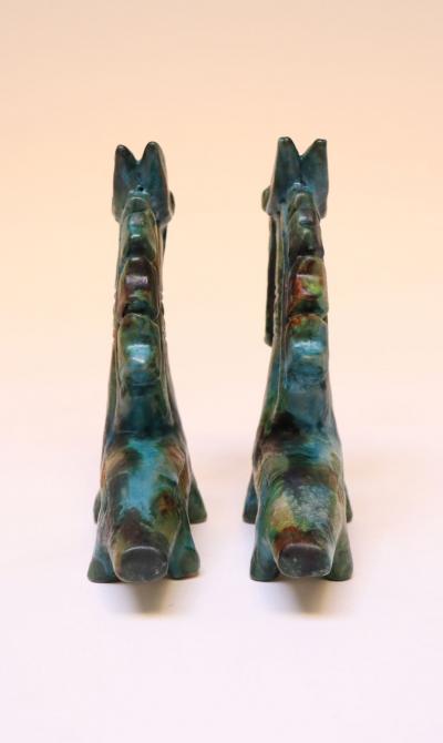 Alvino Bagni Pair of Italian Modernist Sea Garden Ceramic Horses by Alvino Bagni for Raymor