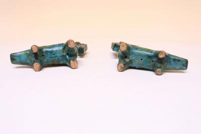 Alvino Bagni Pair of Italian Modernist Sea Garden Ceramic Horses by Alvino Bagni for Raymor