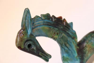 Alvino Bagni Pair of Italian Modernist Sea Garden Ceramic Horses by Alvino Bagni for Raymor