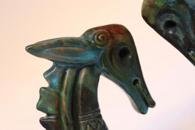 Alvino Bagni Pair of Italian Modernist Sea Garden Ceramic Horses by Alvino Bagni for Raymor