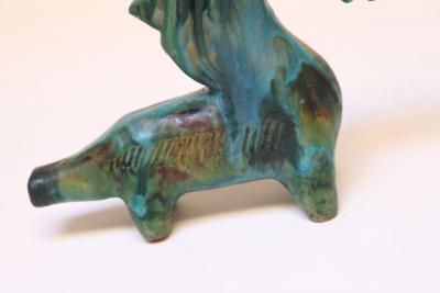 Alvino Bagni Pair of Italian Modernist Sea Garden Ceramic Horses by Alvino Bagni for Raymor