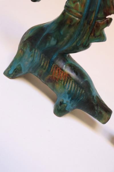 Alvino Bagni Pair of Italian Modernist Sea Garden Ceramic Horses by Alvino Bagni for Raymor
