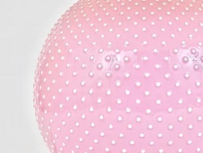 Alvino Bagni Ros Pastel Polka Dot Sphere Table Lamp Ceramic Brass Studio Paf Milano 1970