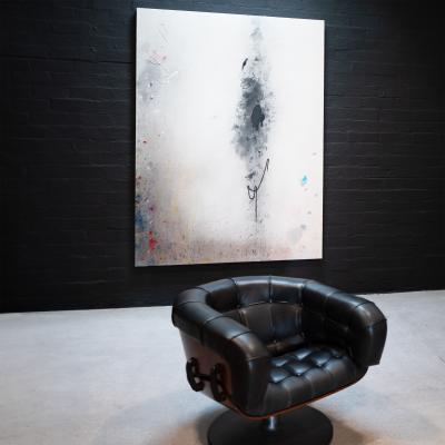 Amanda Ross Ho Untitled Dropcloth Painting Dead Blades and Black Candy 