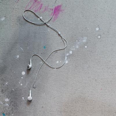 Amanda Ross Ho Untitled Dropcloth Painting Dead Blades and Black Candy 