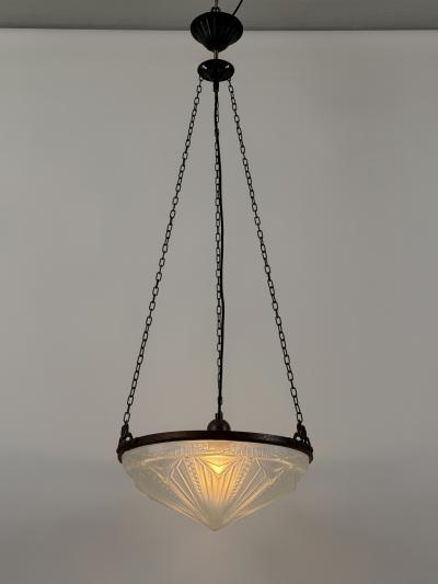 Amazing Art Deco Design Chandelier or Pendant Lamp Germany 1970s