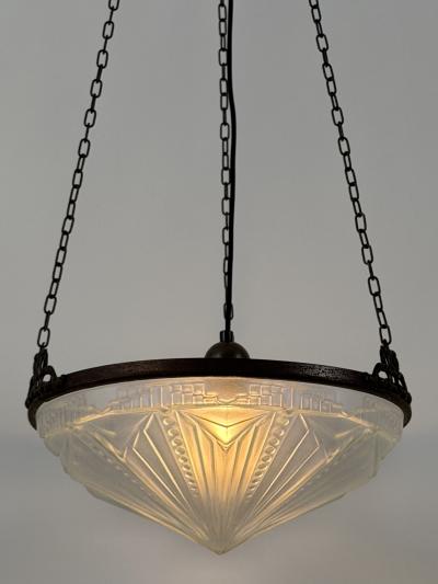 Amazing Art Deco Design Chandelier or Pendant Lamp Germany 1970s