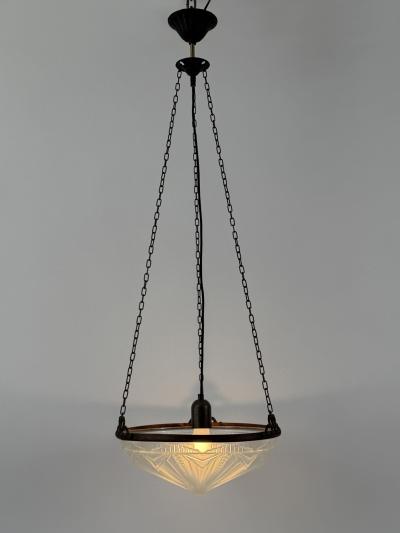 Amazing Art Deco Design Chandelier or Pendant Lamp Germany 1970s