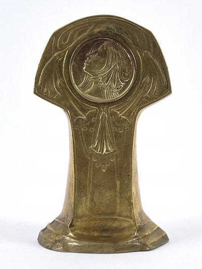 Amazing Art Nouveau Design Solid Brass Table or Mantel Clock Germany