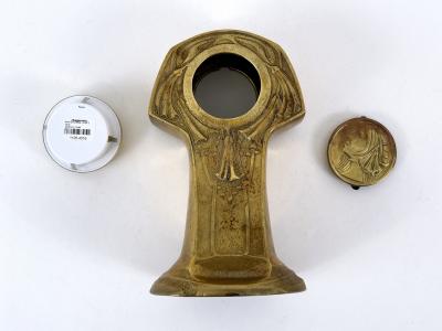 Amazing Art Nouveau Design Solid Brass Table or Mantel Clock Germany