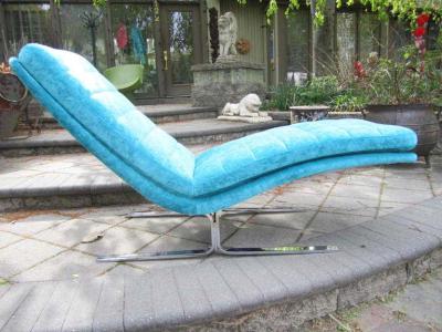 Amazing Chrome Chaise Longue for Brayton International