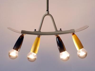 Amazing Exceptional Mid Century Modern Sputnik Pendant Lamp Germany 1950s