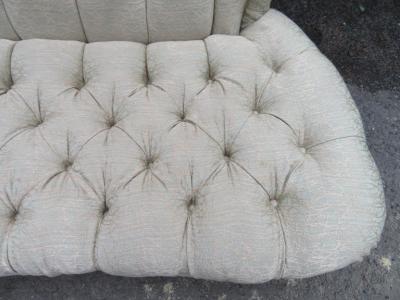 Amazing Fun Hollywood Regency Tall Tufted Back Loveseat